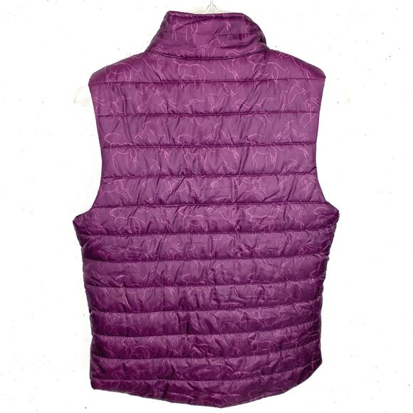 Kerrits Kids Winter Whinnies Quilted Vest Raisin Purple Polyester Puffy Size XL - Picture 3 of 12